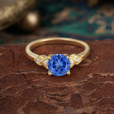 Classic Round Sapphire Engagement Ring for Women